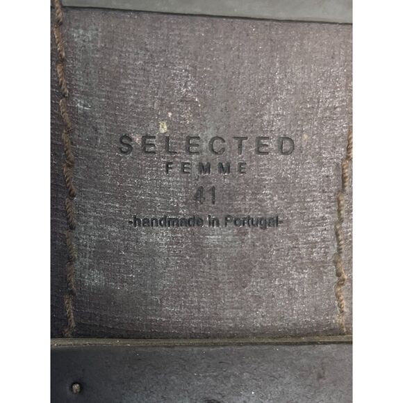 SELECTED Femme Brown Suede Chelsea Pull On Boots Shoes   Women's Size 11 - Picture 5 of 9